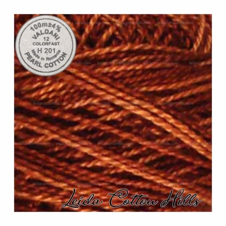 Hilos perlé Valdani Nº 12 color H 201 óxido ∙ Leida Cotton Hills