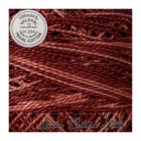 Hilos perlé Valdani Nº 12 color H 204 rosa nostalgia ∙ Leida Cotton Hills