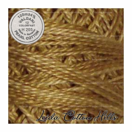 Hilos perlé Valdani Nº 12 color H 205 oro antiguo ∙ Leida Cotton Hills