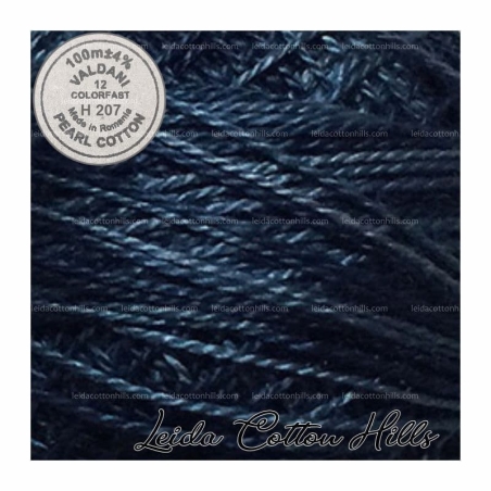 Hilos perlé Valdani Nº 12 color H 207 azul oscuro ∙ Leida Cotton Hills