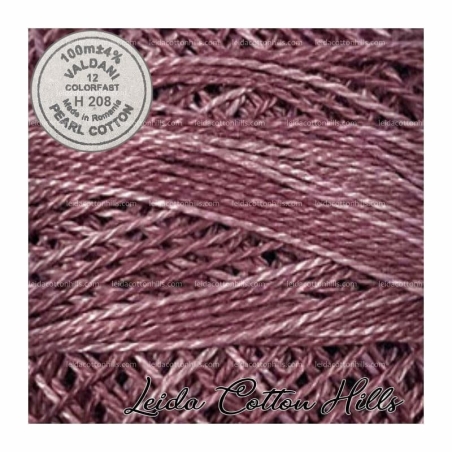 Hilos perlé Valdani Nº 12 color H 208 lavanda olvidada ∙ Leida Cotton Hills