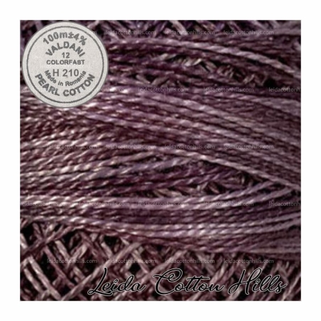 Hilos perlé Valdani Nº 12 color H 210  púrpura melancólico ∙ Leida Cotton Hills