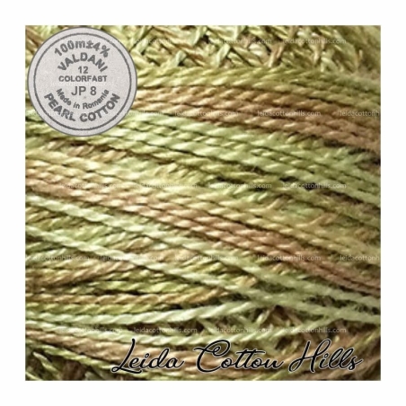 Hilos perlé Valdani Nº 12 color JP 8 hojas de primavera ∙ Leida Cotton Hills