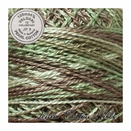 Hilos perlé Valdani Nº 12 color JP 9 jardín de hierbas ∙ Leida Cotton Hills