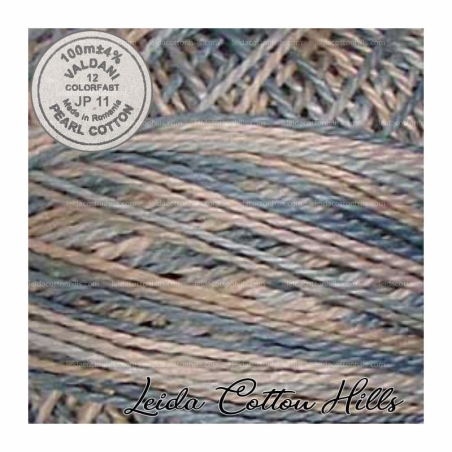 Hilos perlé Valdani Nº 12 color JP 11 tono celestial ∙ Leida Cotton Hills