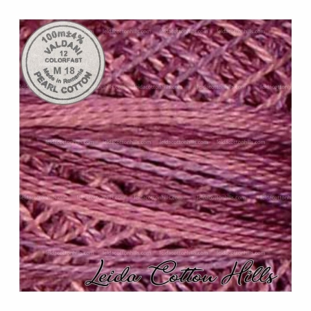 Hilos perlé Valdani Nº 12 color M 18 pétalos de iris ∙ Leida Cotton Hills