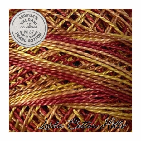 Hilos perlé Valdani Nº 12 color M 37 Otoño - óxido, naranjas quemadas, marrones ∙ Leida Cotton Hills