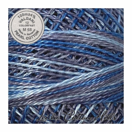 Hilos perlé Valdani Nº 12 color M 68 nubes azules ∙ Leida Cotton Hills