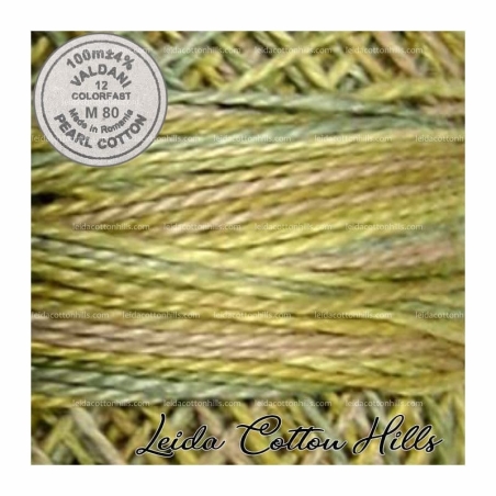 Hilos perlé Valdani Nº 12 color M 80 hierba lejana ∙ Leida Cotton Hills