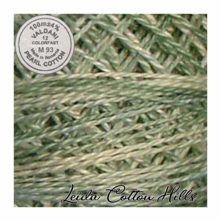 Hilos perlé Valdani Nº 12 color M 93 verdes suaves ∙ Leida Cotton Hills