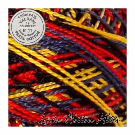Hilos perlé Valdani Nº 12 color M 11 fuego nocturno ∙ Leida Cotton Hills