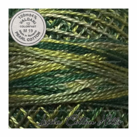 Hilos perlé Valdani Nº 12 color M 19 aceitunas ∙ Leida Cotton Hills