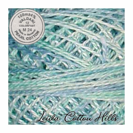 Hilos perlé Valdani Nº 12 color M 24 reflejos de agua ∙ Leida Cotton Hills