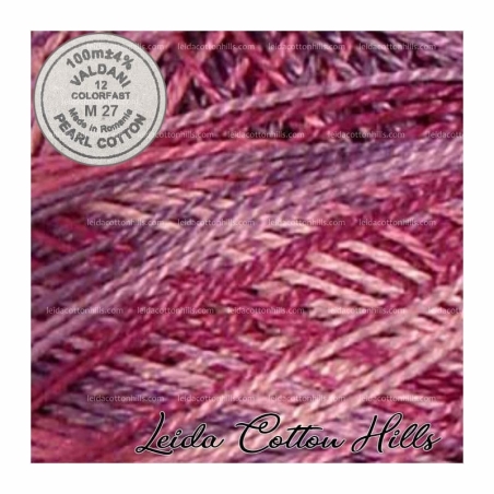 Hilos perlé Valdani Nº 12 color M 27 orquídea hawaiana∙ Leida Cotton Hills