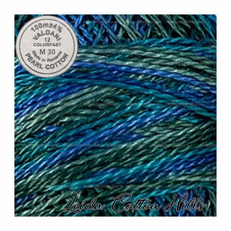 Hilos perlé Valdani Nº 12 color M 30 aguas profundas ∙ Leida Cotton Hills