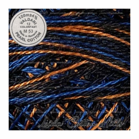 Hilos perlé Valdani Nº 12 color M 53 montañas iluminadas por la luna ∙ Leida Cotton Hills