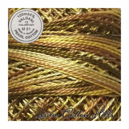 Hilos perlé Valdani Nº 12 color M 81 panal de patio trasero ∙ Leida Cotton Hills