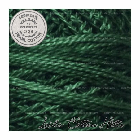 Hilos perlé Valdani Nº 12 color O 39 verdes del bosque ∙ Leida Cotton Hills