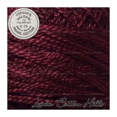 Hilos perlé Valdani Nº 12 color O 78 vino envejecido ∙ Leida Cotton Hills