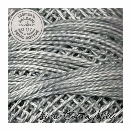 Hilos perlé Valdani Nº 12 color O 117 cola de paloma gris  ∙ Leida Cotton Hills