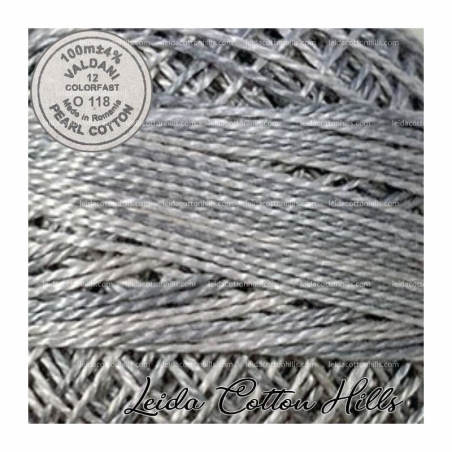 Hilos perlé Valdani Nº 12 color O 118 sombras de Grey ∙ Leida Cotton Hills
