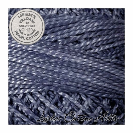Hilos perlé Valdani Nº 12 color O 120 cielo tormentoso ∙ Leida Cotton Hills