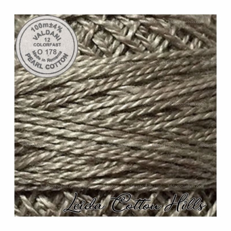 Hilos perlé Valdani Nº 12 color O 178 piedra teñida de té ∙ Leida Cotton Hills