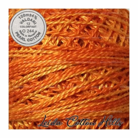 Hilos perlé Valdani Nº 12 color O 244 amor a la vida ∙ Leida Cotton Hills
