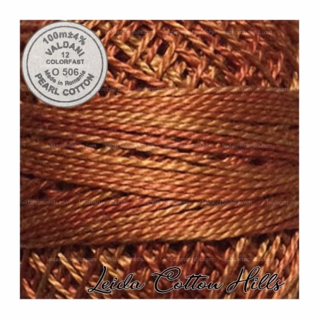 Hilos perlé Valdani Nº 12 color O 506 espiral de canela ∙ Leida Cotton Hills