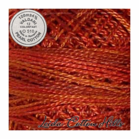 Hilos perlé Valdani Nº 12 color O 510 giro de terracota ∙ Leida Cotton Hills