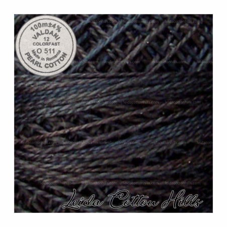Hilos perlé Valdani Nº 12 color O 511 mar negro ∙ Leida Cotton Hills