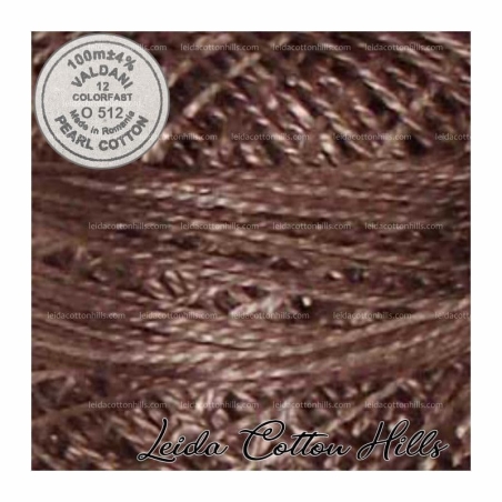 Hilos perlé Valdani Nº 12 color O 512 polvo de chimenea ∙ Leida Cotton Hills