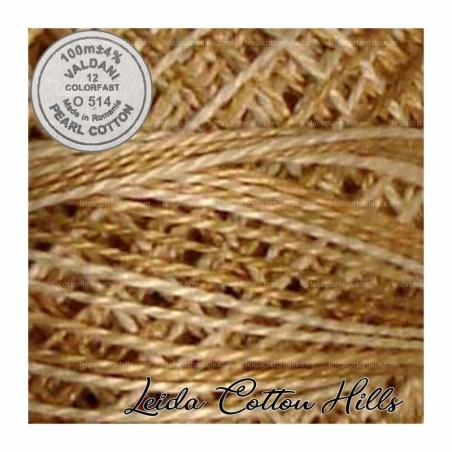 Hilos perlé Valdani Nº 12 color O 514 cáscara de trigo ∙ Leida Cotton Hills