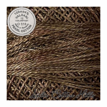 Hilos perlé Valdani Nº 12 color O 518 hojas polvorientas ∙ Leida Cotton Hills