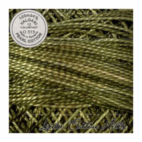 Hilos perlé Valdani Nº 12 color O 519 aceitunas verdes ∙ Leida Cotton Hills