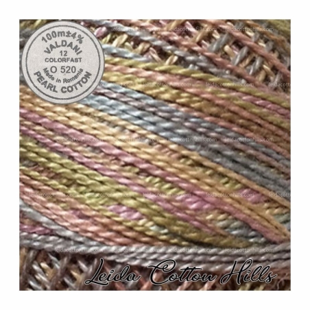Hilos perlé Valdani Nº 12 color O 520 pastel de época ∙ Leida Cotton Hills