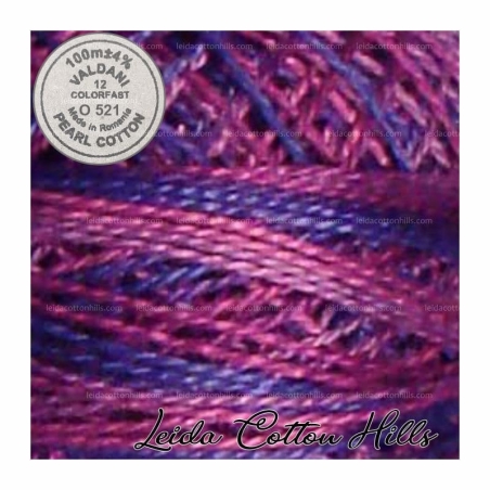 Hilos perlé Valdani Nº 12 color O 521 uva de morera ∙ Leida Cotton Hills