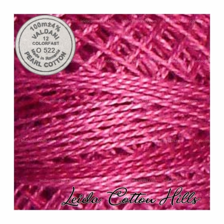 Hilos perlé Valdani Nº 12 color O 522 frambuesa ∙ Leida Cotton Hills