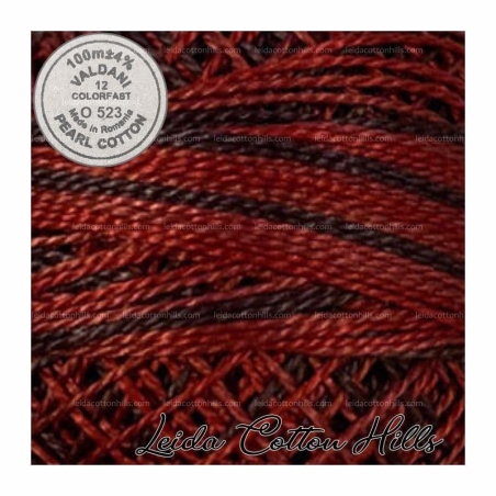 Hilos perlé Valdani Nº 12 color O 523 cesta de cerezas ∙ Leida Cotton Hills