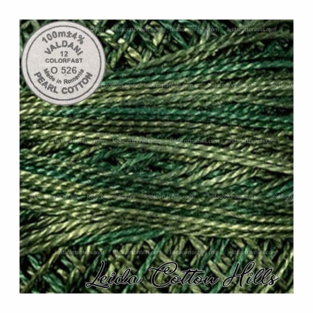 Hilos perlé Valdani Nº 12 color O 526 pastos verdes ∙ Leida Cotton Hills