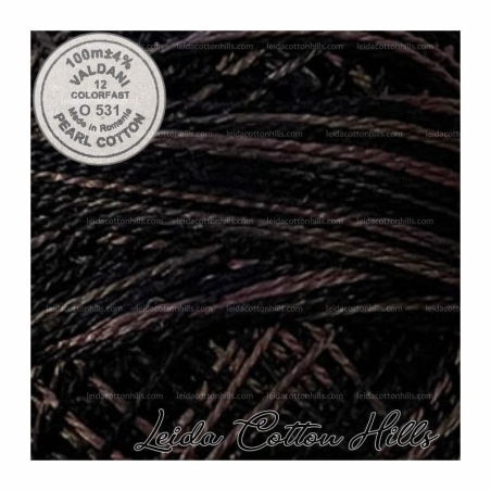 Hilos perlé Valdani Nº 12 color O 531 tuerca negra ∙ Leida Cotton Hills