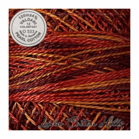 Hilos perlé Valdani Nº 12 color O 533 otoño dorado ∙ Leida Cotton Hills