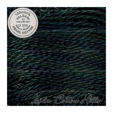 Hilos perlé Valdani Nº 12 color O 536 abeto oscuro ∙ Leida Cotton Hills