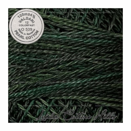 Hilos perlé Valdani Nº 12 color O 539 árboles de hoja perenne ∙ Leida Cotton Hills