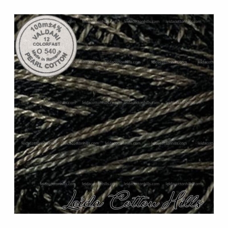 Hilos perlé Valdani Nº 12 color O 540 aceitunas negras ∙ Leida Cotton Hills