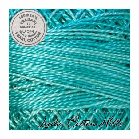 Hilos perlé Valdani Nº 12 color O 544 onda de estanque ∙ Leida Cotton Hills