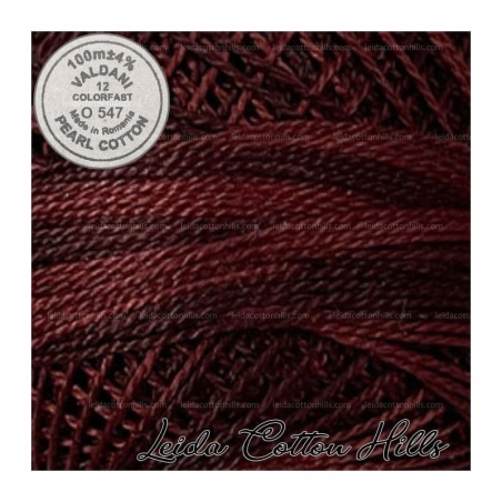 Hilos perlé Valdani Nº 12 color O 547 chocolate quemado ∙ Leida Cotton Hills