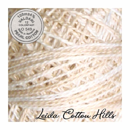 Hilos perlé Valdani Nº 12 color O 549 beige marfil ∙ Leida Cotton Hills