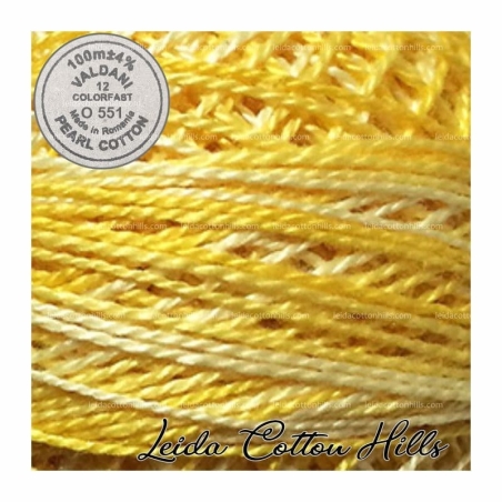 Hilos perlé Valdani Nº 12 color O 551 sol ∙ Leida Cotton Hills