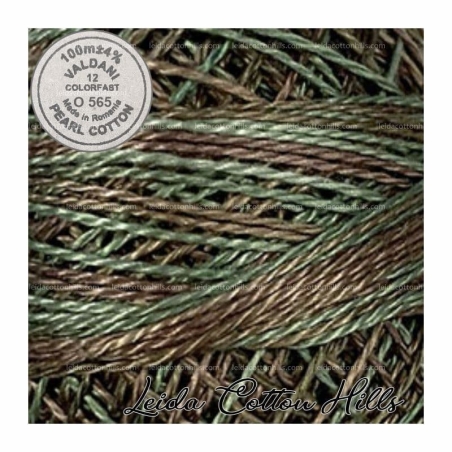 Hilos perlé Valdani Nº 12 color O 565 hojas heladas ∙ Leida Cotton Hills